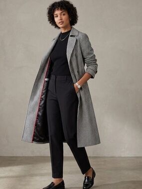 Ramosport Paris Polka Dot Light‎ Classic Trenchcoat Jacket Coat White/Black Sz 8